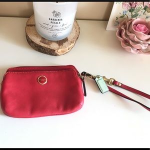 Small coach wallet red cute good condition